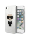 Etui Karl Lagerfeld KLHCI8TPUTRIKSL Apple iPhone SE 2022/SE 2020/8/7 argintiu/silver Glitter Ikonik Karl