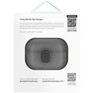 Etui UNIQ Glase Pro do Apple AirPods Pro 2 Lock Case dymny
