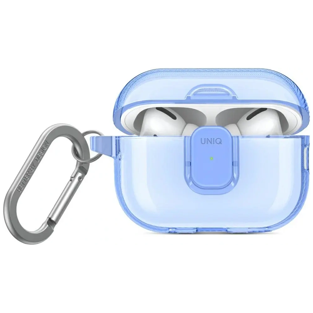 Etui UNIQ Glase Pro do Apple AirPods Pro 2 Lock Case niebieski