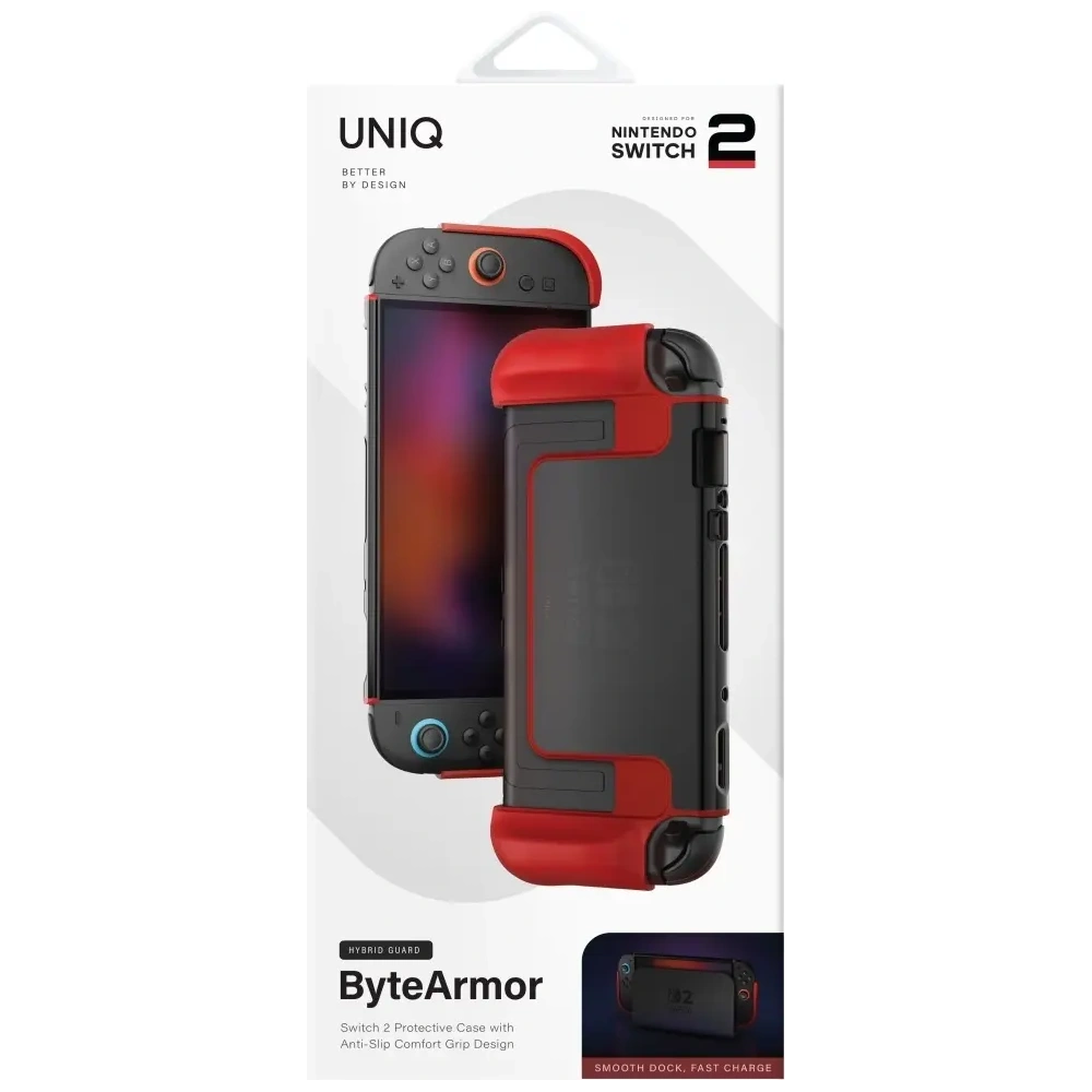 Etui UNIQ Hybrid Bytearmor do Nintendo Switch 2 czerwony