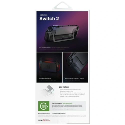 Etui UNIQ Hybrid Bytearmor do Nintendo Switch 2 czerwony
