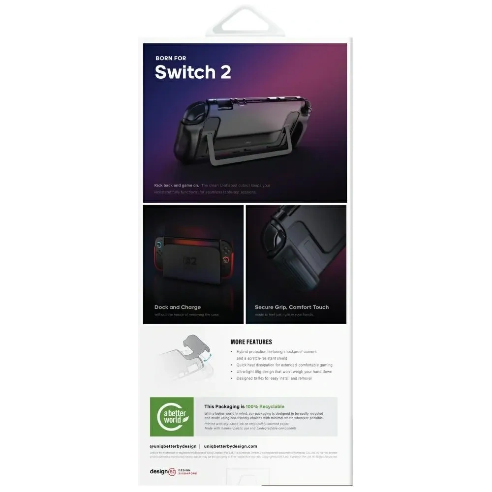 Etui UNIQ Hybrid Bytearmor do Nintendo Switch 2 czerwony