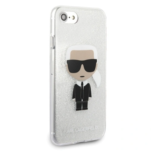 Kup Etui Karl Lagerfeld KLHCI8TPUTRIKSL Apple iPhone SE 2022/SE 2020/8/7 argintiu/silver Glitter Ikonik Karl - KLD298SLV - {ean13} - Sklep Home Screen