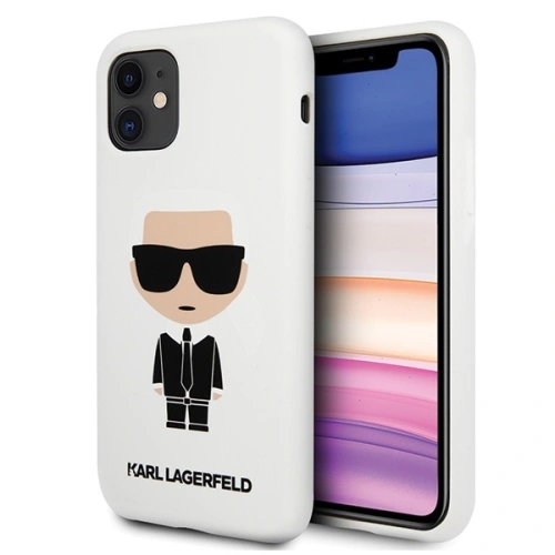 Kup Etui Karl Lagerfeld KLHCN61SLFKWH Apple iPhone 11 hardcase fehér/white Silicone Iconic - KLD300WHT - {ean13} - Sklep Home Screen