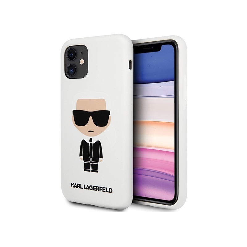 Buy Karl Lagerfeld KLHCN61SLFKWH Apple iPhone 11 hardcase white Silicone Iconic - 3700740475065 - KLD300WHT - Homescreen.pl
