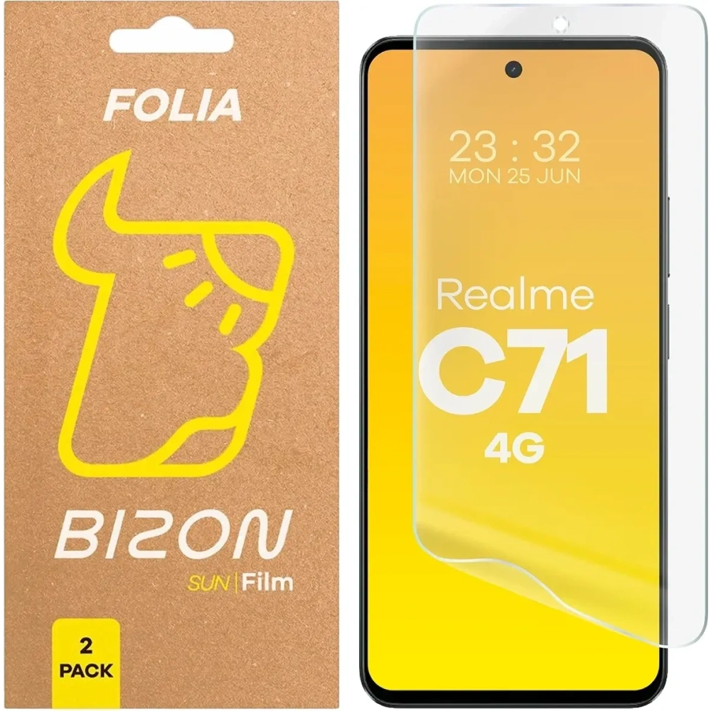 Folia matowa Bizon Glass Film Sun Duo do Realme C71 4G [2 PACK]