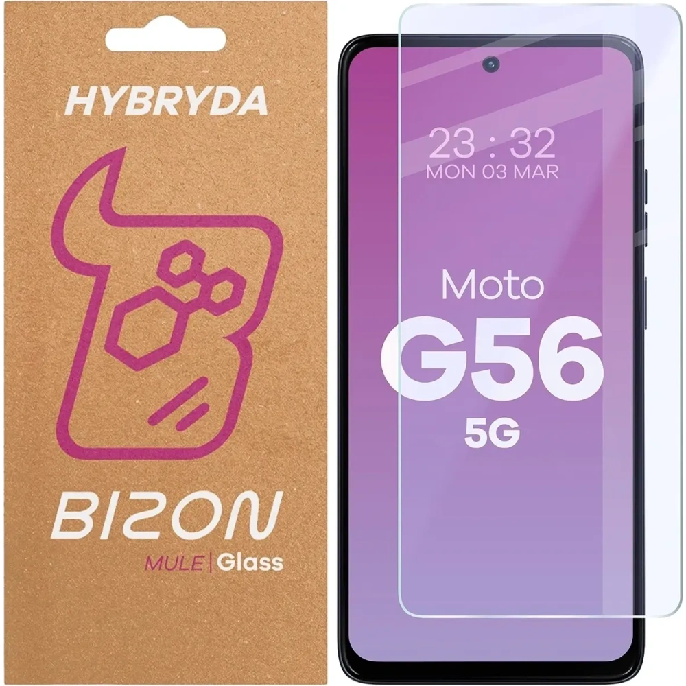 Elastyczne szkło hybrydowe Bizon Glass Mule do Motorola Moto G56 5G