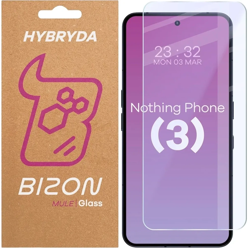 Elastyczne szkło hybrydowe Bizon Glass Mule do Nothing Phone (3)