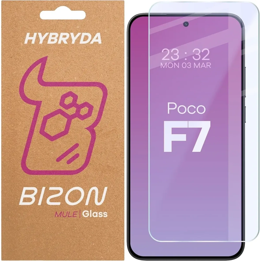 Elastyczne szkło hybrydowe Bizon Glass Mule do Xiaomi POCO F7