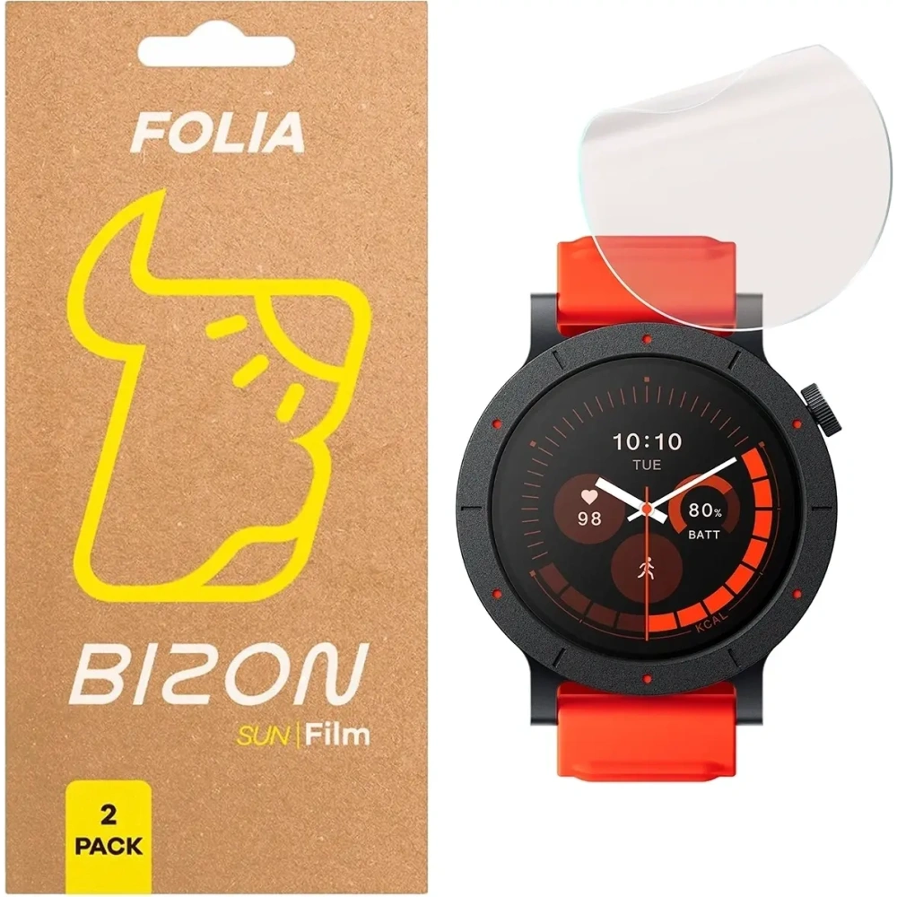 Folia matowa Bizon Glass Watch Film Sun Duo do Nothing CMF Watch 3 Pro [2 PACK]