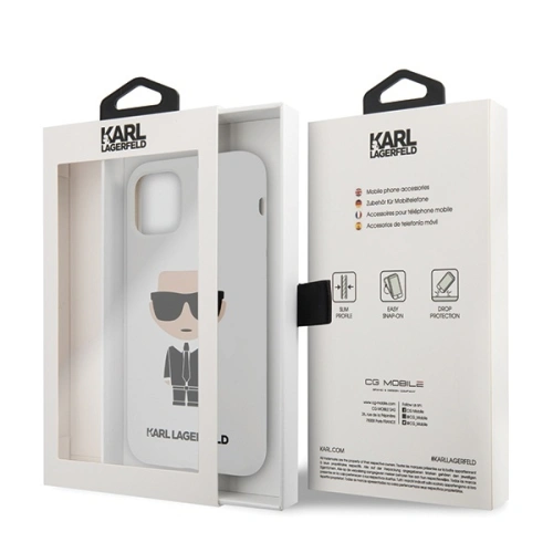 Kup Etui Karl Lagerfeld KLHCN61SLFKWH Apple iPhone 11 hardcase fehér/white Silicone Iconic - KLD300WHT - {ean13} - Sklep Home Screen