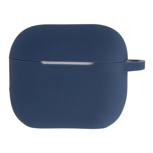 Silikonowe etui z karabińczykiem Bizon Case Headphone Silicone do Apple AirPods 3 granatowe