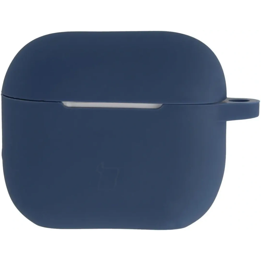 Silikonowe etui z karabińczykiem Bizon Case Headphone Silicone do Apple AirPods 3 granatowe