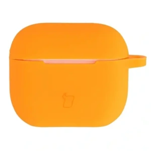 Silikonowe etui z karabińczykiem Bizon Case Headphone Silicone do Apple AirPods 3 marchewkowe