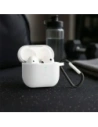 Silikonowe etui z karabińczykiem Bizon Case Headphone Silicone do Apple AirPods 3 białe