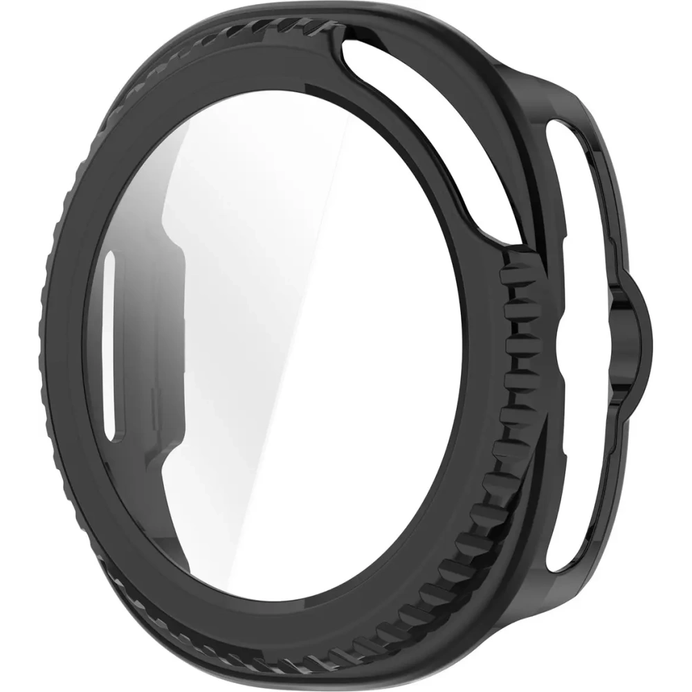 Etui ze szkłem do zegarka Bizon Case+Glass Watch do Samsung Galaxy Watch 8 Classic 46mm czarne