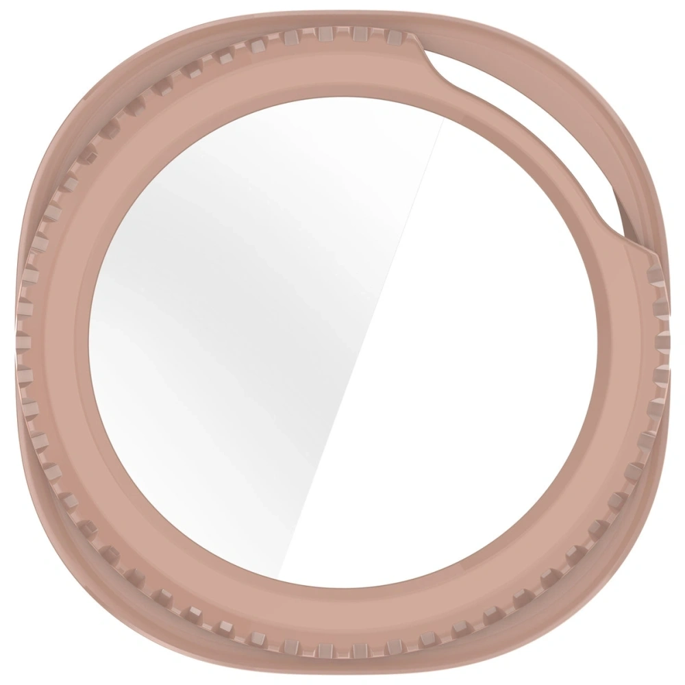 Etui ze szkłem do zegarka Bizon Case+Glass Watch do Samsung Galaxy Watch 8 Classic 46mm różowe