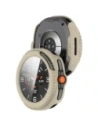 Etui ze szkłem do zegarka Bizon Case+Glass Watch do Samsung Galaxy Watch 8 Classic 46mm beżowe