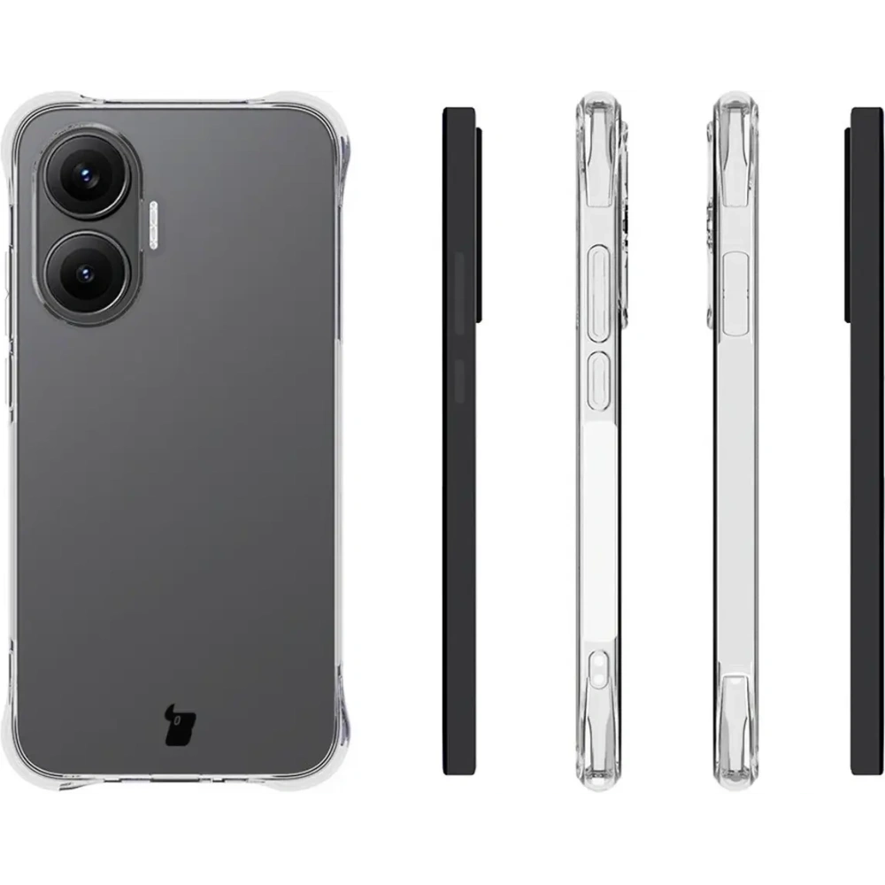 Elastyczne etui Bizon Case Salpa do Xiaomi POCO F7 przezroczyste