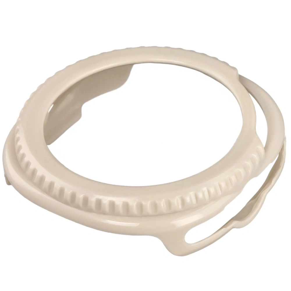 Etui ze szkłem do zegarka Bizon Case+Glass Watch do Samsung Galaxy Watch 8 Classic 46mm beżowe