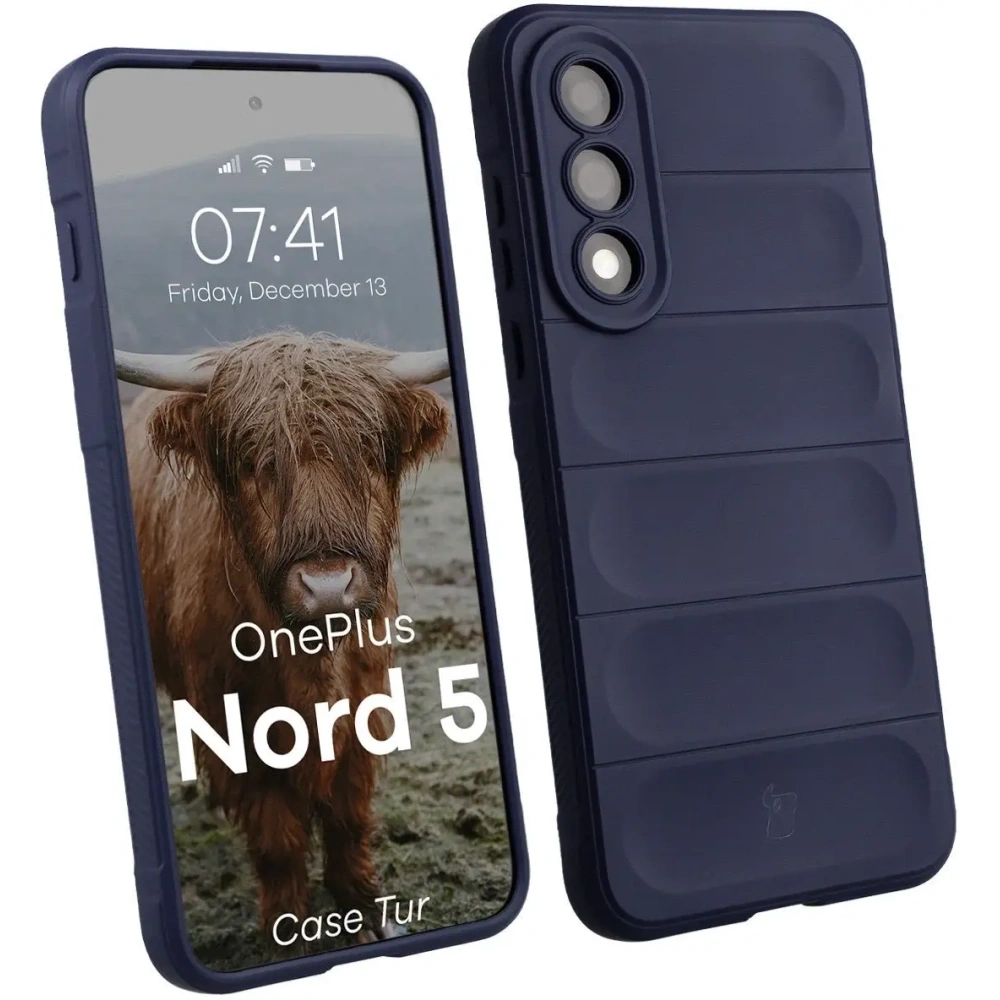 Pancerne etui Bizon Case Tur do OnePlus Nord 5 granatowe