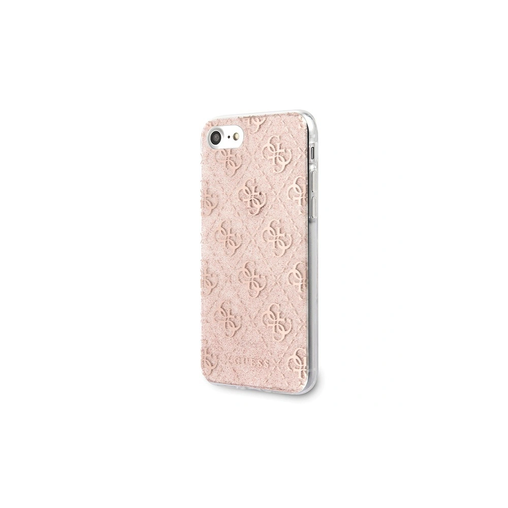 Etui Guess GUHCI8PCU4GLPI Apple iPhone SE 2022/SE 2020/8/7 różowy/pink hard case 4G Glitter