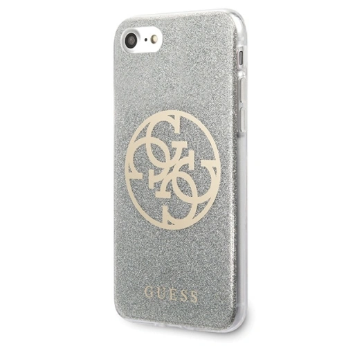 Kup Guess Apple Tasche GUHCI8PCUGLLG iPhone SE 2022/SE 2020/8/7 hellgrau/hellgrau Hartschale Glitter 4G Circle Logo - GUE527GRY - {ean13} - Sklep Home Screen