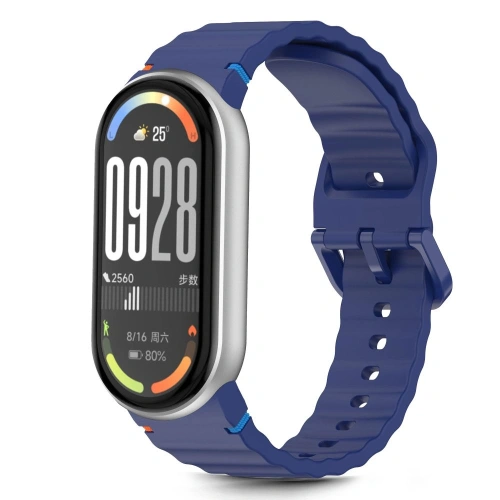 Pasek Tech-Protect Silicone Sport do Xiaomi Smart Band 8 / 9 / 10 / NFC Storm Blue