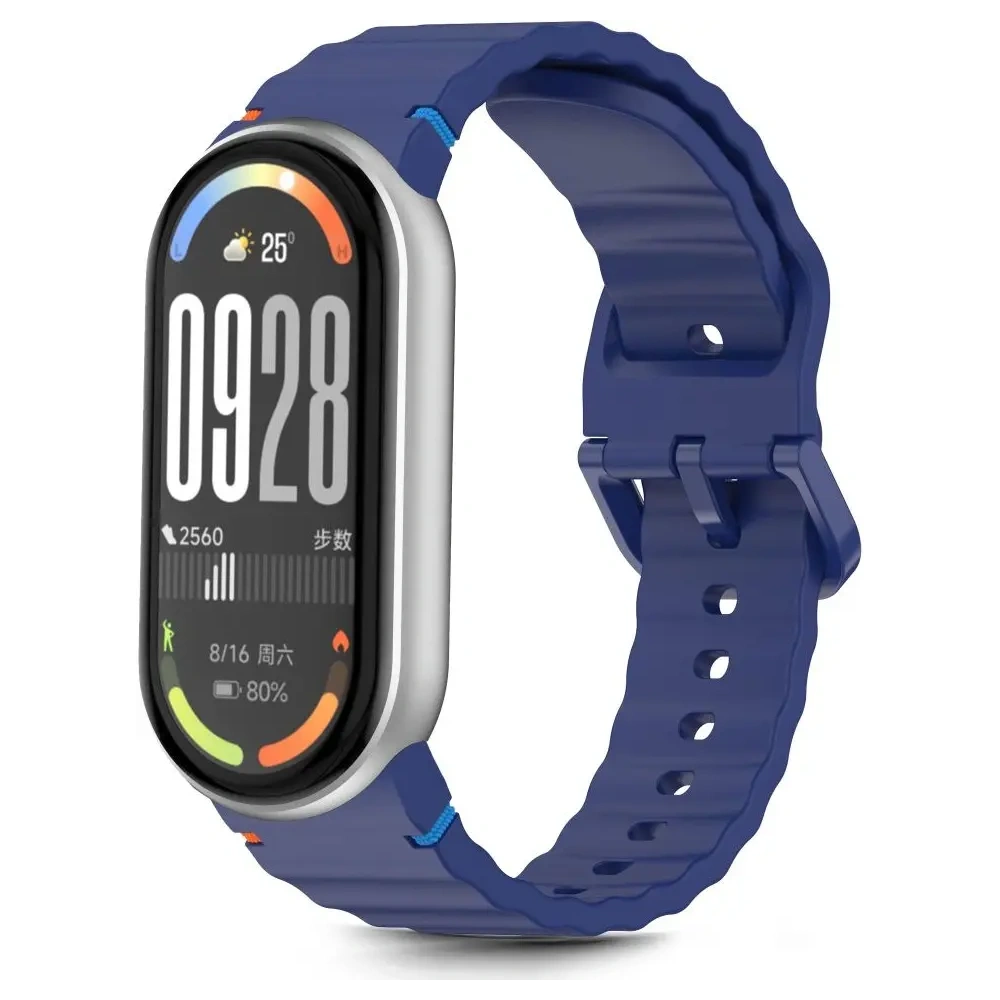 Pasek Tech-Protect Silicone Sport do Xiaomi Smart Band 8 / 9 / 10 / NFC Storm Blue