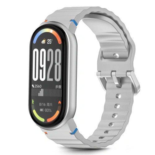 Pasek Tech-Protect Silicone Sport do Xiaomi Smart Band 8 / 9 / 10 / NFC Crayon Grey