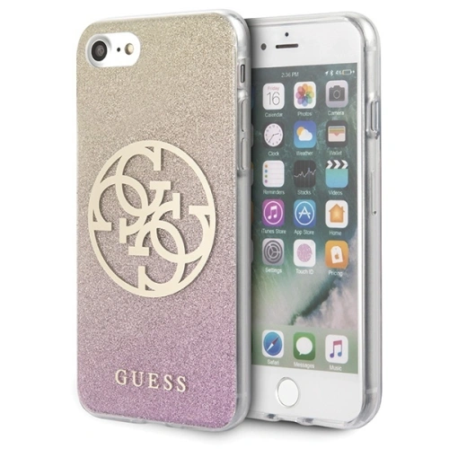 Kup Etui Guess GUHCI8PCUGLPGG Apple iPhone SE 2022/SE 2020/8/7 rózsaszín-arany/hard case Glitter Gradient 4G Circle Logo - GUE528RS - {ean13} - Sklep Home Screen