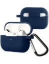 Silikonowe etui z karabińczykiem Bizon Case Headphone Silicone do Apple AirPods Pro 2 granatowe