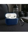 Silikonowe etui z karabińczykiem Bizon Case Headphone Silicone do Apple AirPods Pro 2 granatowe