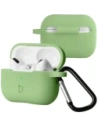 Silikonowe etui z karabińczykiem Bizon Case Headphone Silicone do Apple AirPods Pro 2 jasnozielone
