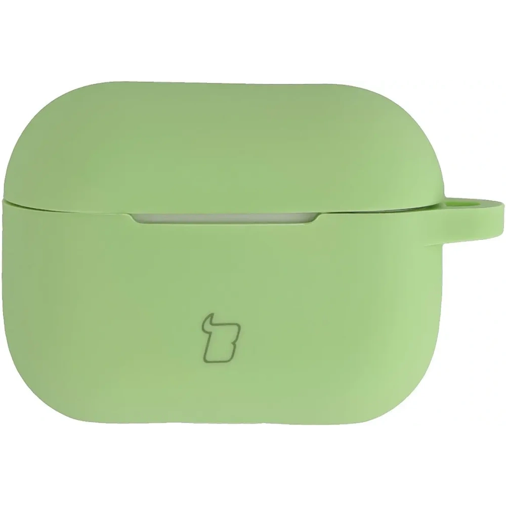 Silikonowe etui z karabińczykiem Bizon Case Headphone Silicone do Apple AirPods Pro 2 jasnozielone