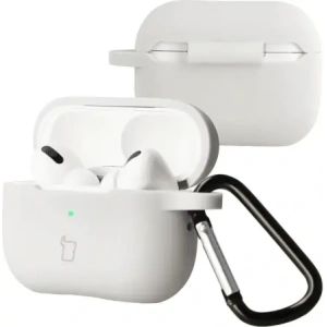 Silikonowe etui z karabińczykiem Bizon Case Headphone Silicone do Apple AirPods Pro 2 białe