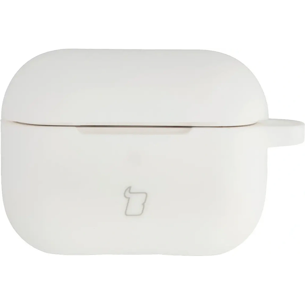 Silikonowe etui z karabińczykiem Bizon Case Headphone Silicone do Apple AirPods Pro 2 białe