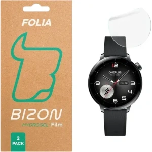 Folia hydrożelowa na ekran Bizon Glass Watch Hydrogel Duo do OnePlus Watch 3 43mm [2 PACK]