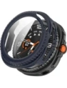 Etui ze szkłem do zegarka Bizon Case+Glass Watch do Samsung Galaxy Watch 8 Classic 46mm niebieskie