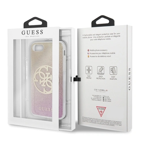 Kup Etui Guess GUHCI8PCUGLPGG Apple iPhone SE 2022/SE 2020/8/7 rózsaszín-arany/hard case Glitter Gradient 4G Circle Logo - GUE528RS - {ean13} - Sklep Home Screen