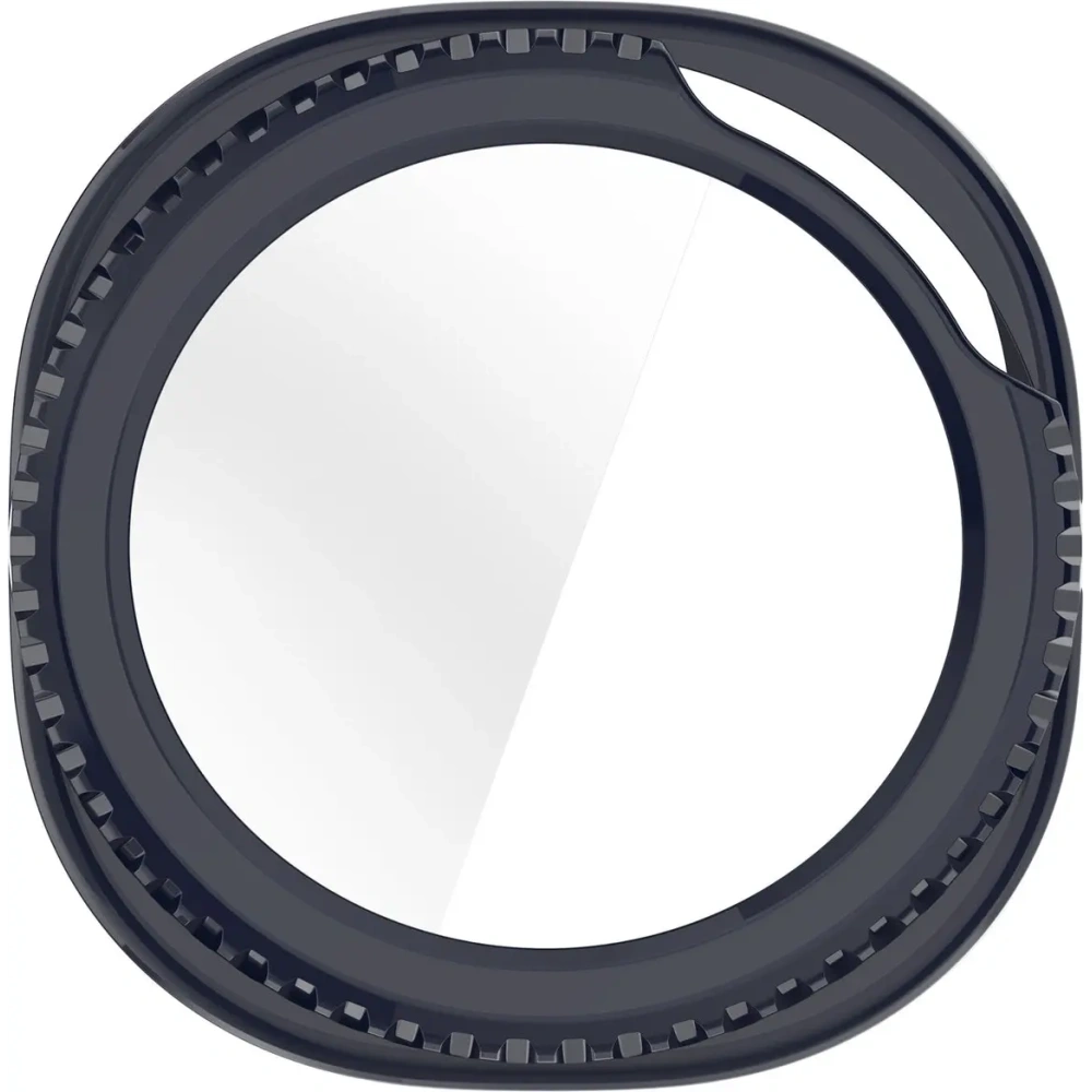 Etui ze szkłem do zegarka Bizon Case+Glass Watch do Samsung Galaxy Watch 8 Classic 46mm niebieskie