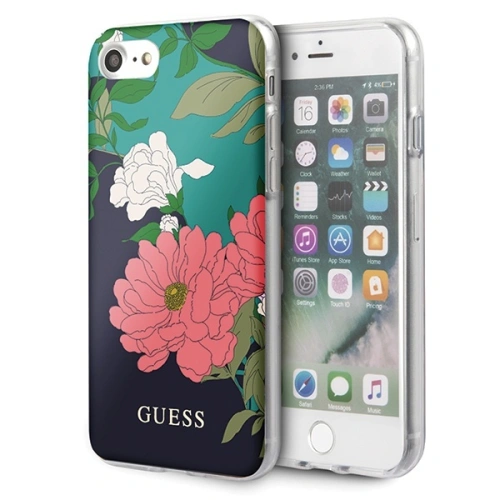 Kup Guess Apple Tasche GUHCI8PCUTRFL01 iPhone SE 2022/SE 2020/8/7 schwarz/schwarz N°1 Flower Collection Shiny - GUE529BLK - {ean13} - Sklep Home Screen