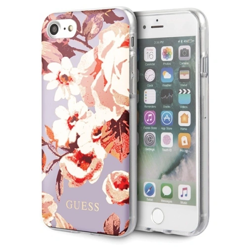 Kup Etui Guess GUHCI8PCUTRFL02 Apple iPhone SE 2022/SE 2020/8/7 liliu/lilac N°2 Flower Collection Shiny - GUE530LIC - {ean13} - Sklep Home Screen