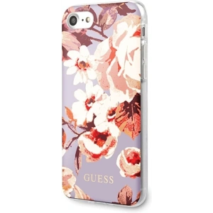 Kup Guess Apple Tasche GUHCI8PCUTRFL02 iPhone SE 2022/SE 2020/8/7 lila/flieder N°2 Flower Collection Shiny - GUE530LIC - {ean13} - Sklep Home Screen