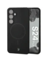 Silikonowe etui z pierścieniem magnetycznym Bizon Soft Case Magnetic do Samsung Galaxy S24+ Plus czarne