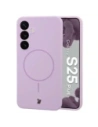Silikonowe etui z pierścieniem magnetycznym Bizon Soft Case Magnetic do Samsung Galaxy S25+ Plus jasnofioletowe