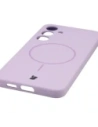 Silikonowe etui z pierścieniem magnetycznym Bizon Soft Case Magnetic do Samsung Galaxy S25+ Plus jasnofioletowe