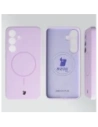 Silikonowe etui z pierścieniem magnetycznym Bizon Soft Case Magnetic do Samsung Galaxy S25+ Plus jasnofioletowe