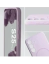Silikonowe etui z pierścieniem magnetycznym Bizon Soft Case Magnetic do Samsung Galaxy S25+ Plus jasnofioletowe