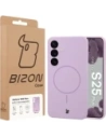 Silikonowe etui z pierścieniem magnetycznym Bizon Soft Case Magnetic do Samsung Galaxy S25+ Plus jasnofioletowe